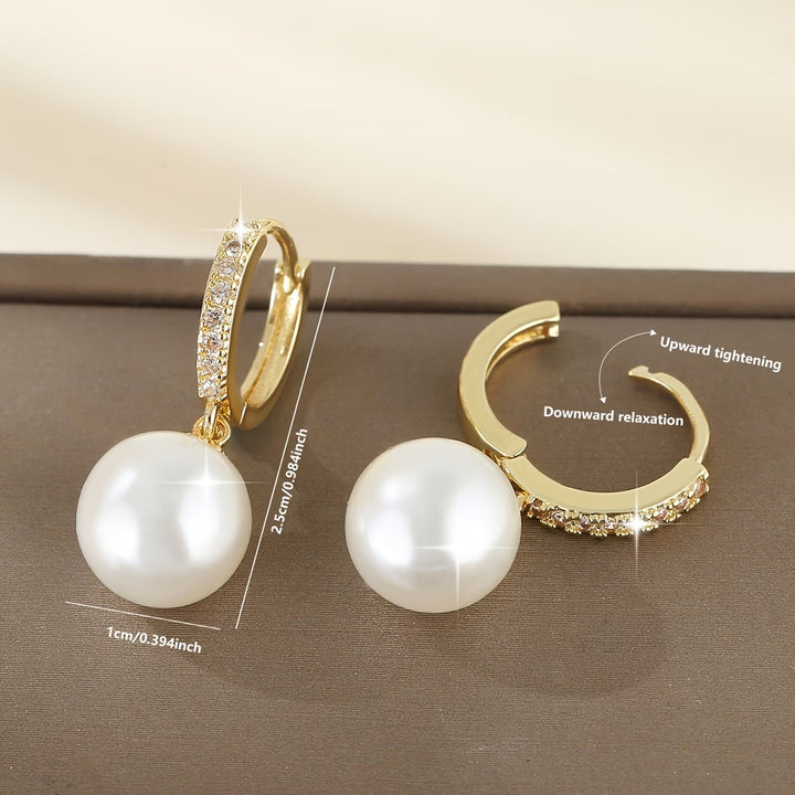 Modern Teardrop Pearl Earrings