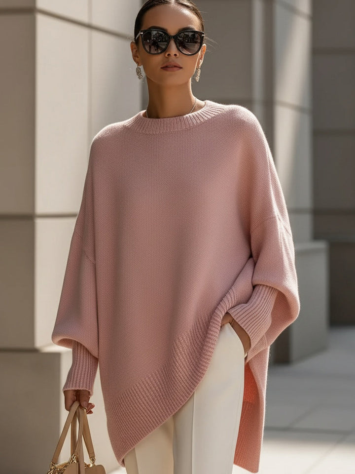 Jennifer | Oversized Draped Wide-Neck Jumper