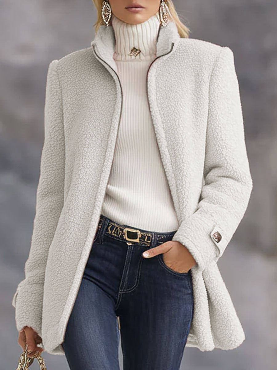 Rosalie | Vintage Pink Zip Fleece Jacket