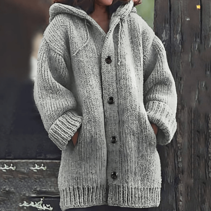Wies | Soft Knitted Hooded Cardigan