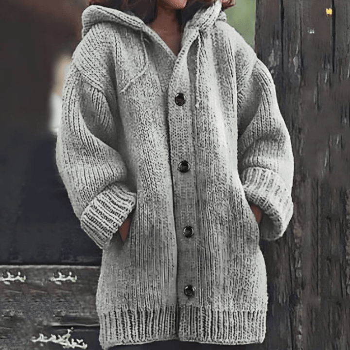 Wies | Soft Knitted Hooded Cardigan
