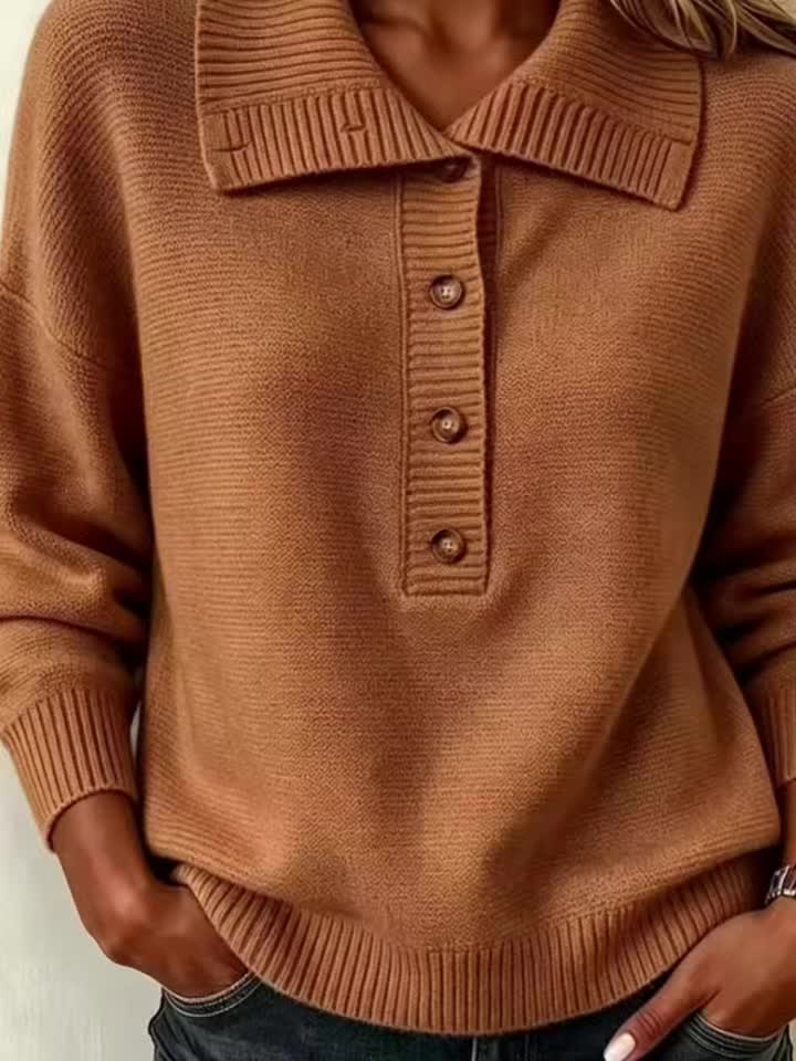 Nicole | Women's Autumn Button Jumper
