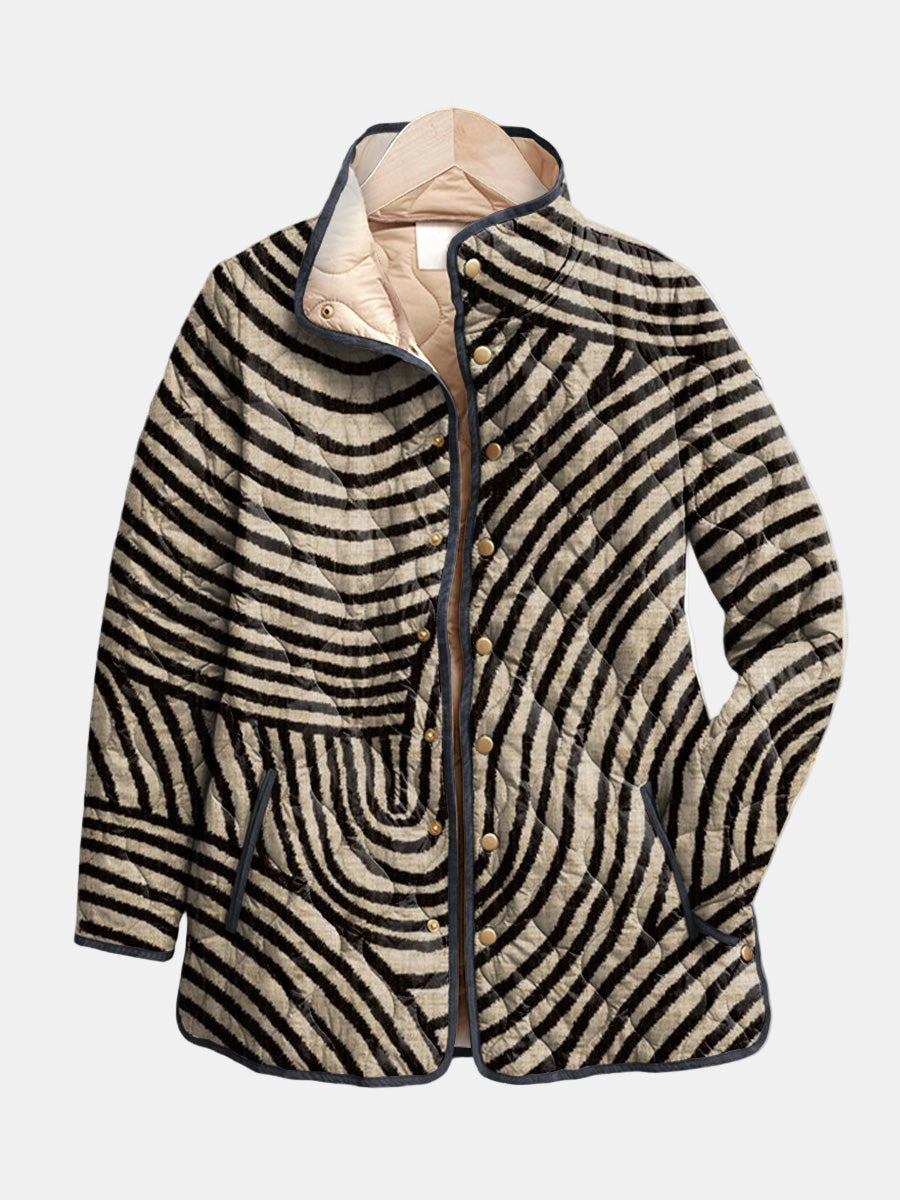 Léa Quilted Drawn Circles Jacket
