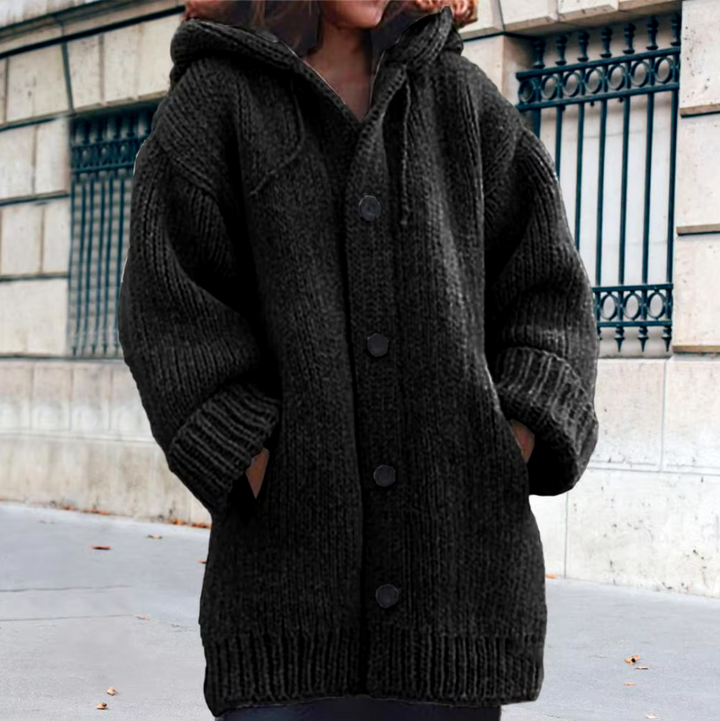 Wies | Soft Knitted Hooded Cardigan