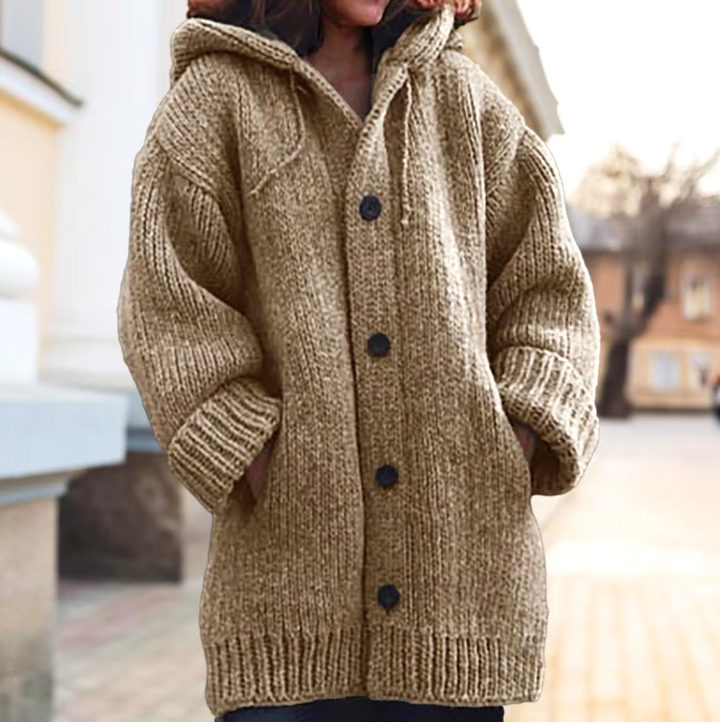 Wies | Soft Knitted Hooded Cardigan