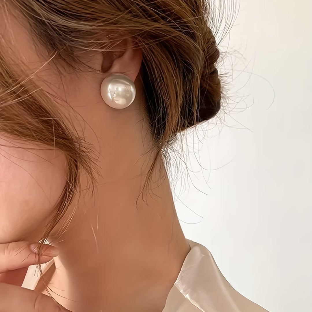 Pearl Statement Stud Earrings