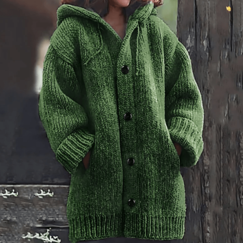 Wies | Soft Knitted Hooded Cardigan