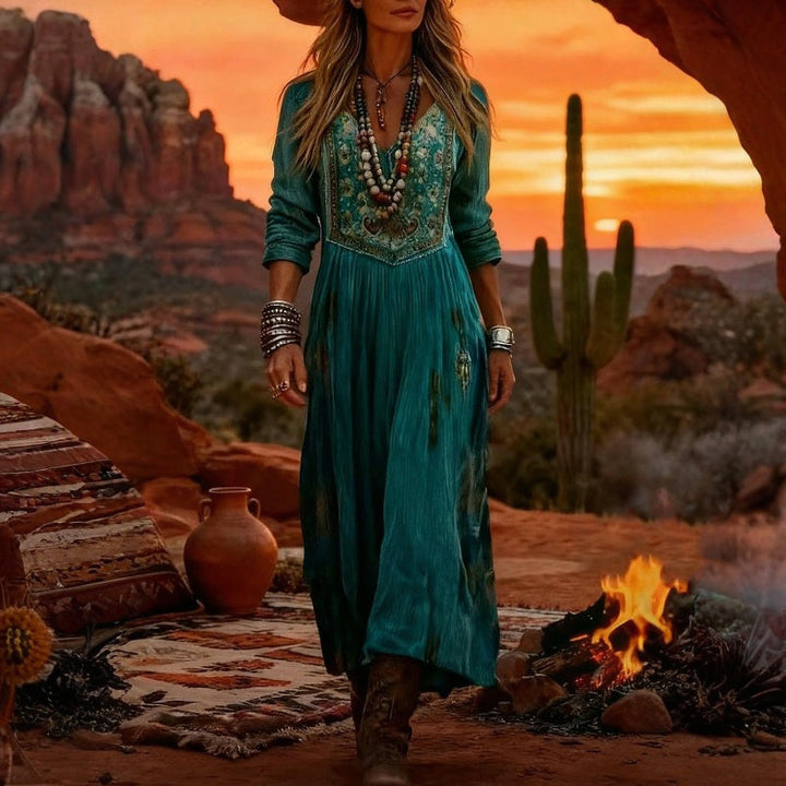 Wilhelmina | Graceful Bohemian Maxi Dress