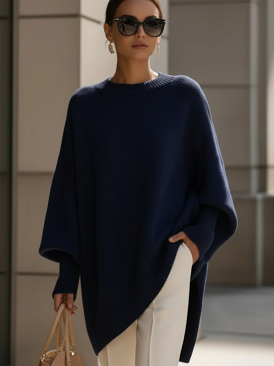 Jennifer | Oversized Draped Wide-Neck Jumper