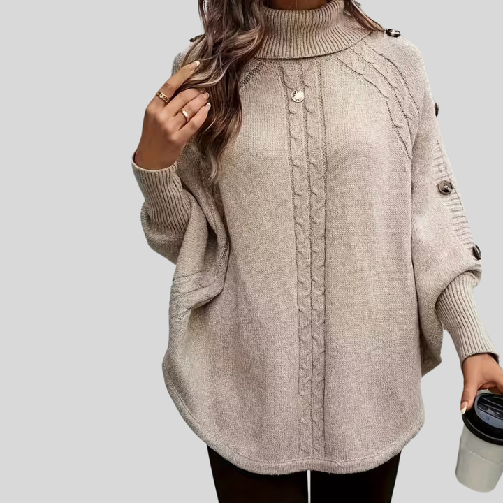 Norelle™ | High-Neck Cable-Knit Jumper