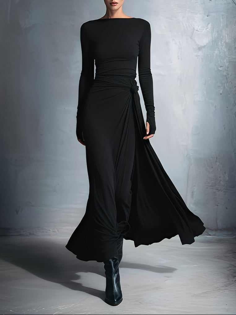 Naomie | Maxi Dress with Silk Knot