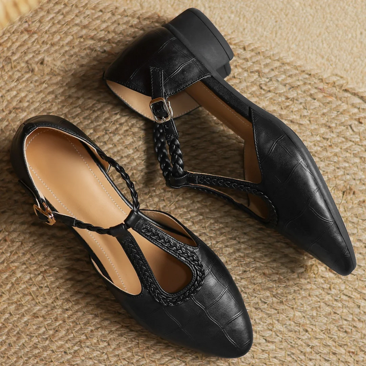 DELACROIX | Charlotte Leather Mary Jane Ballerinas