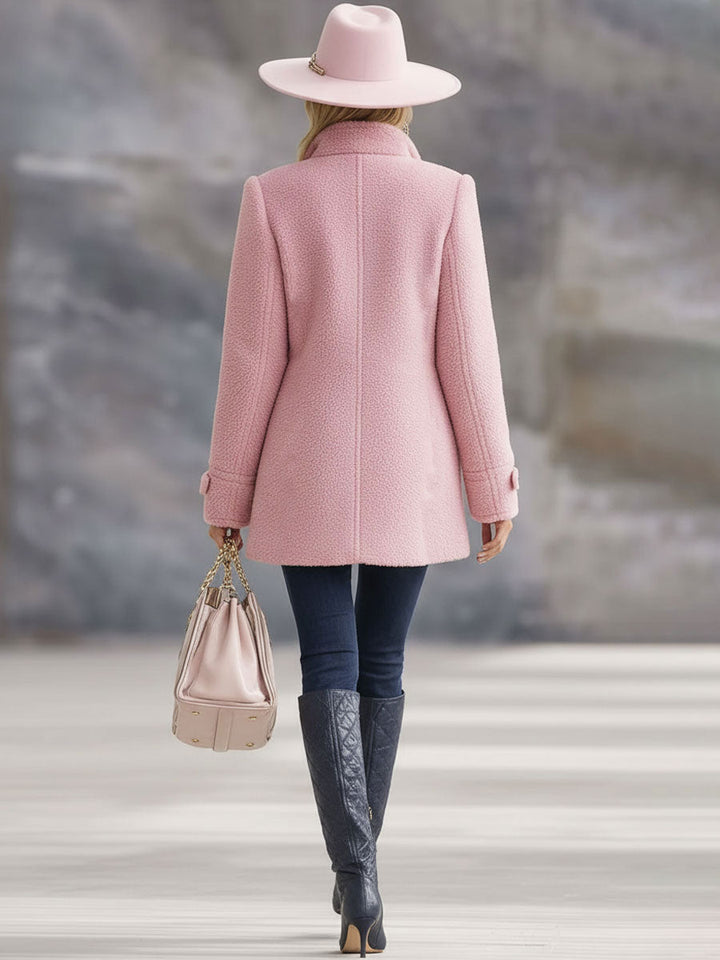 Rosalie | Vintage Pink Zip Fleece Jacket