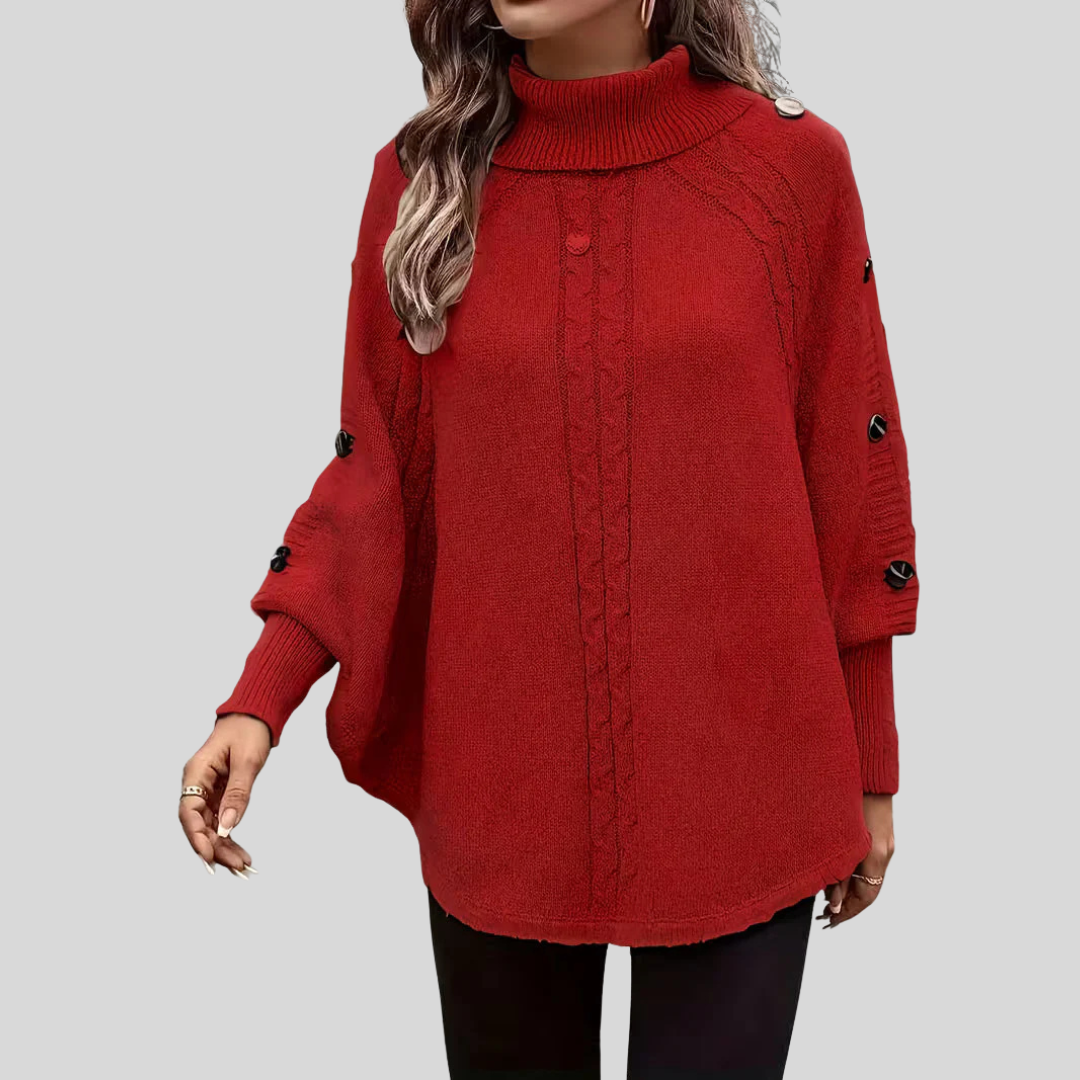 Norelle™ | High-Neck Cable-Knit Jumper