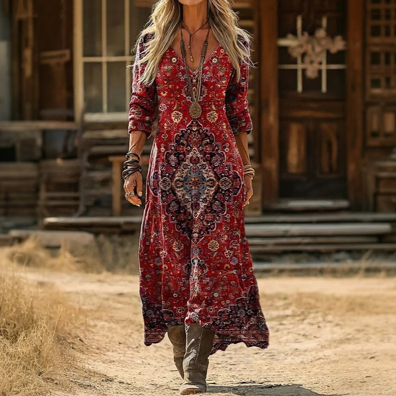 Bertine | Bohemian Ankle-Length Dress
