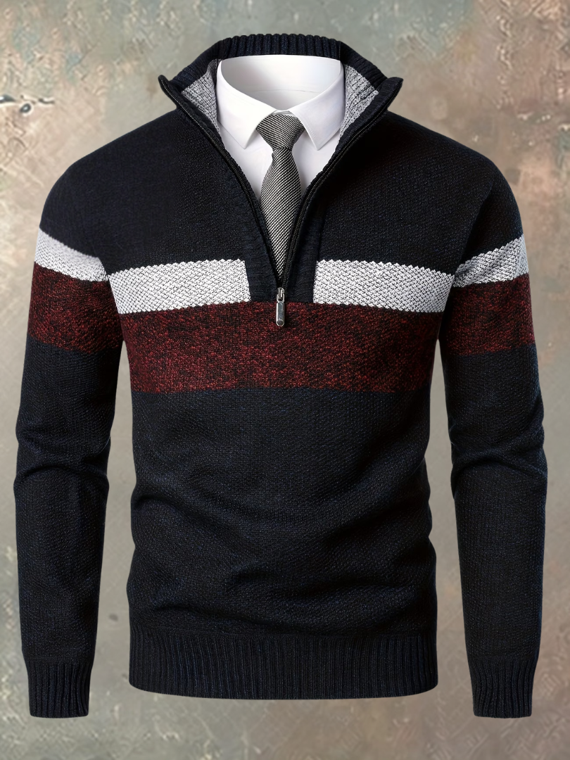 Stylish Men's Half-Zip Jumper