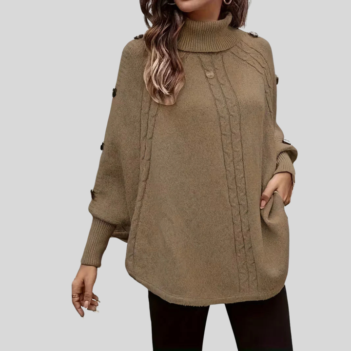 Norelle™ | High-Neck Cable-Knit Jumper