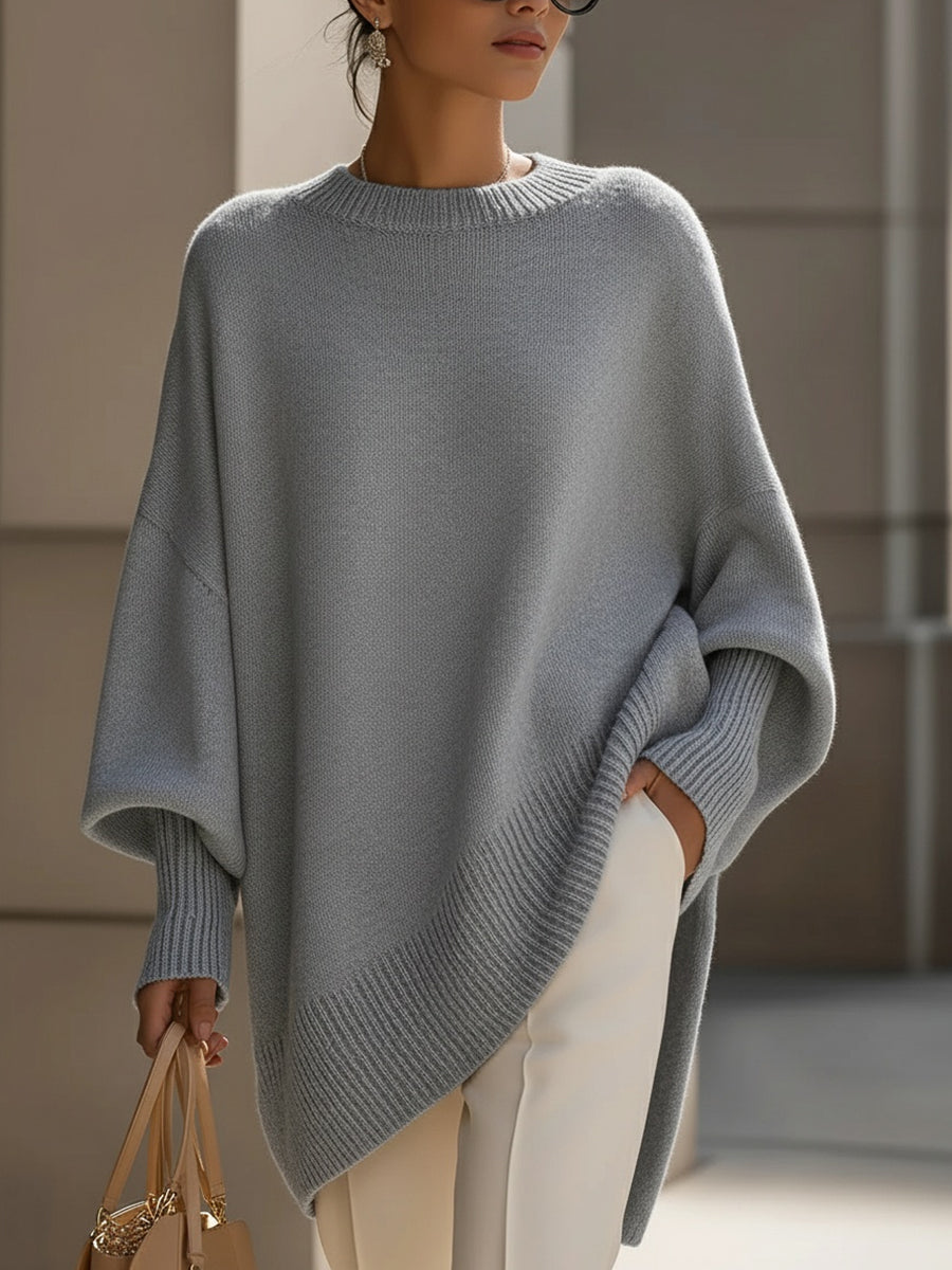 Jennifer | Oversized Draped Wide-Neck Jumper