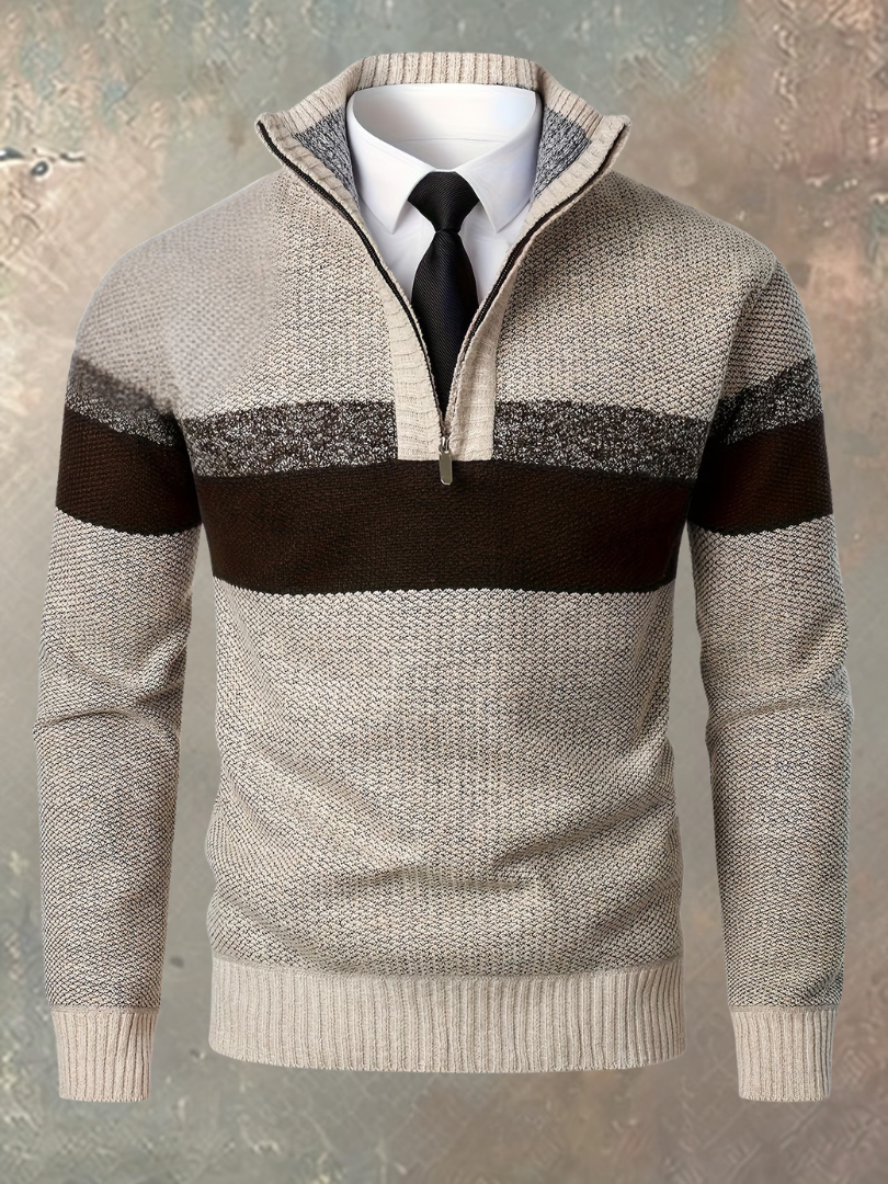 Stylish Men's Half-Zip Jumper