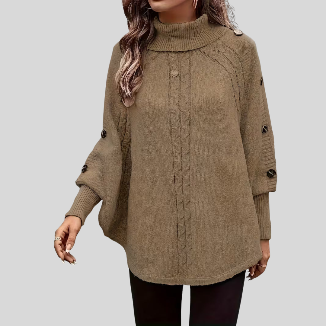Norelle™ | High-Neck Cable-Knit Jumper