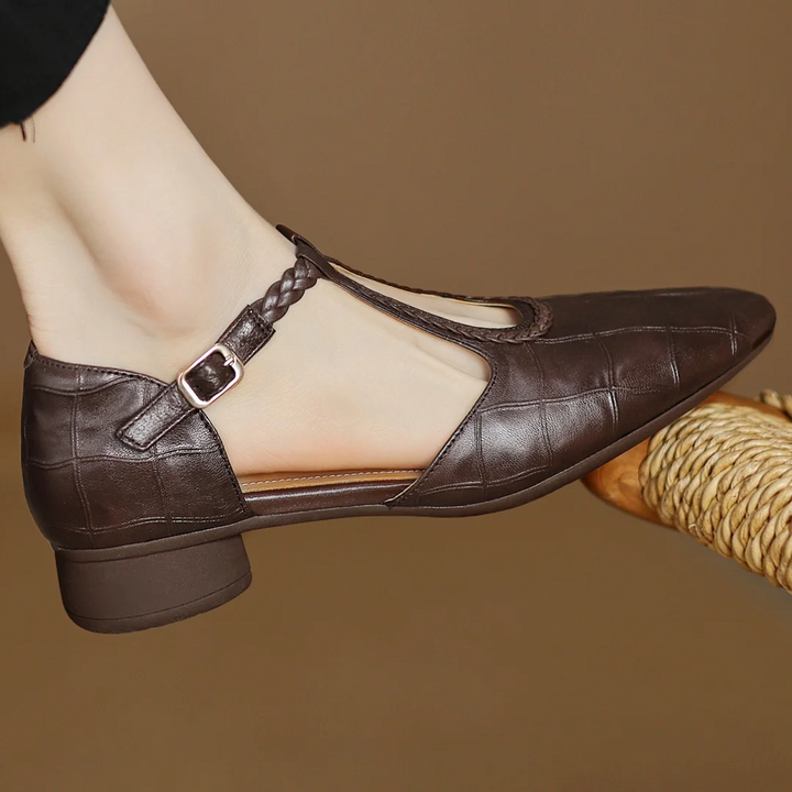 DELACROIX | Charlotte Leather Mary Jane Ballerinas