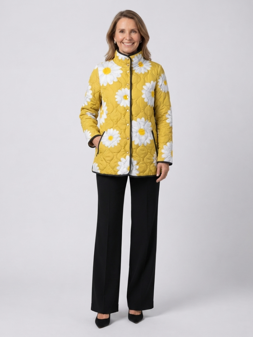 Élise Quilted Daisy Jacket