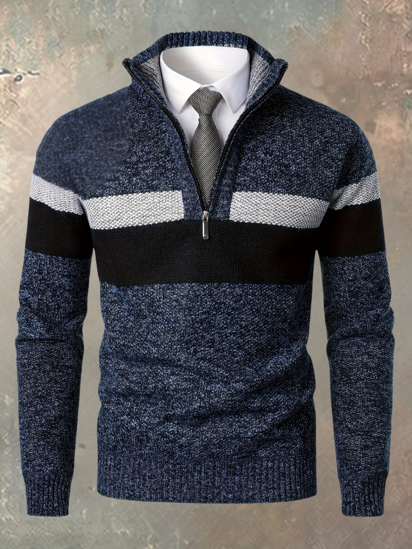 Stylish Men's Half-Zip Jumper