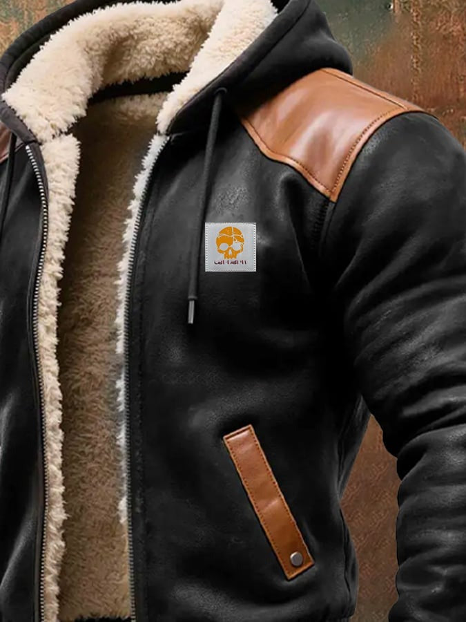 Winter Bomber with Refined Leather Details