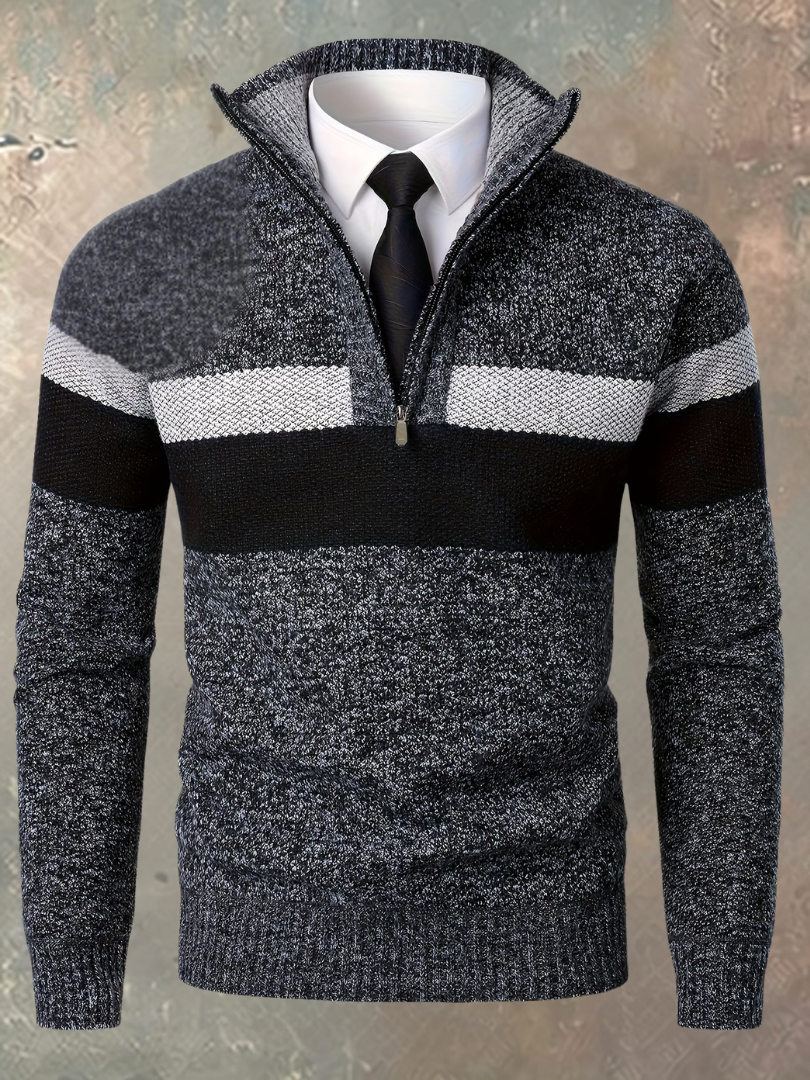 Stylish Men's Half-Zip Jumper