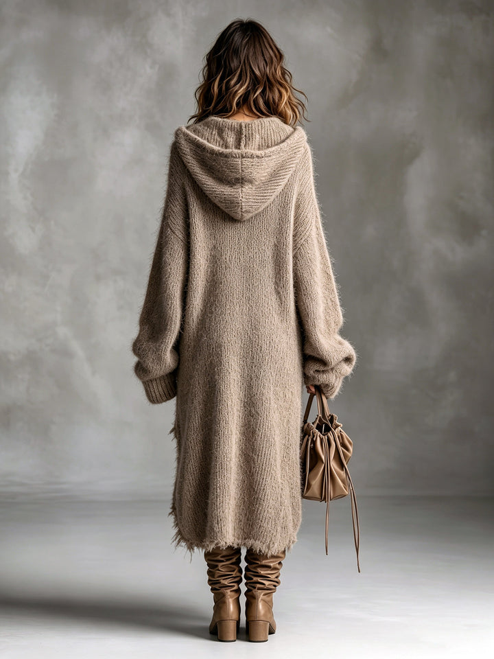 Colombe | Soft Knit Hooded Midi Dress