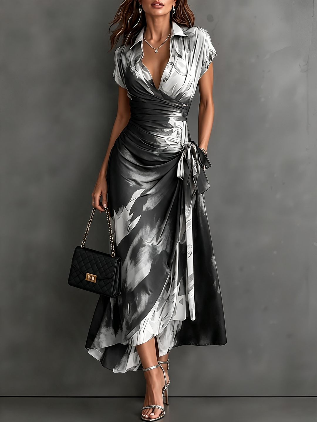 Saffraan | Abstract Print Autumn Dress