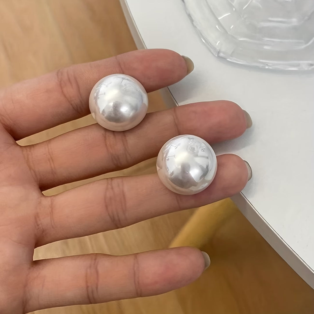 Pearl Statement Stud Earrings