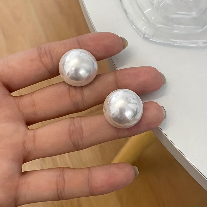 Pearl Statement Stud Earrings