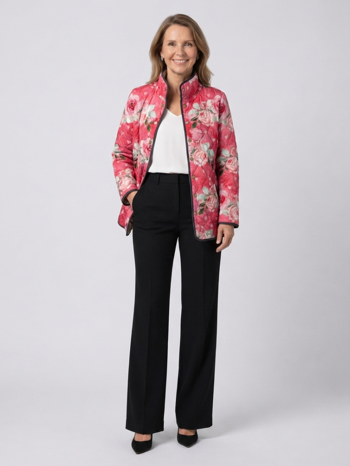 Christine Quilted Powder Rose Jacket