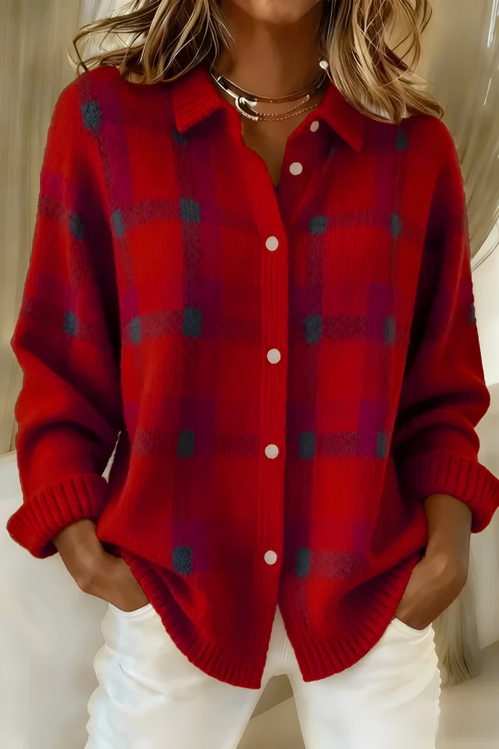 Bernadette | Check Cardigan