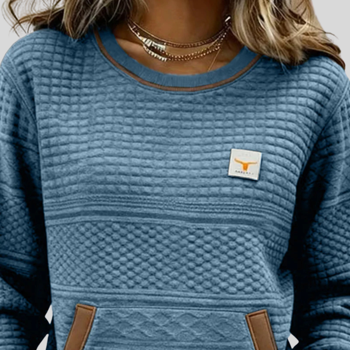 Noelle™ | Crew-Neck Colour-Block Sweatshirt