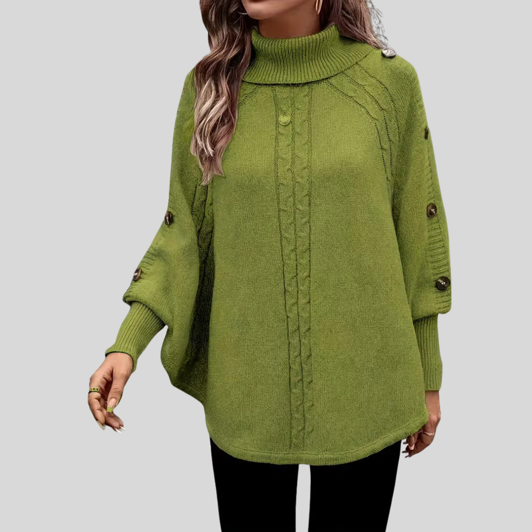 Norelle™ | High-Neck Cable-Knit Jumper