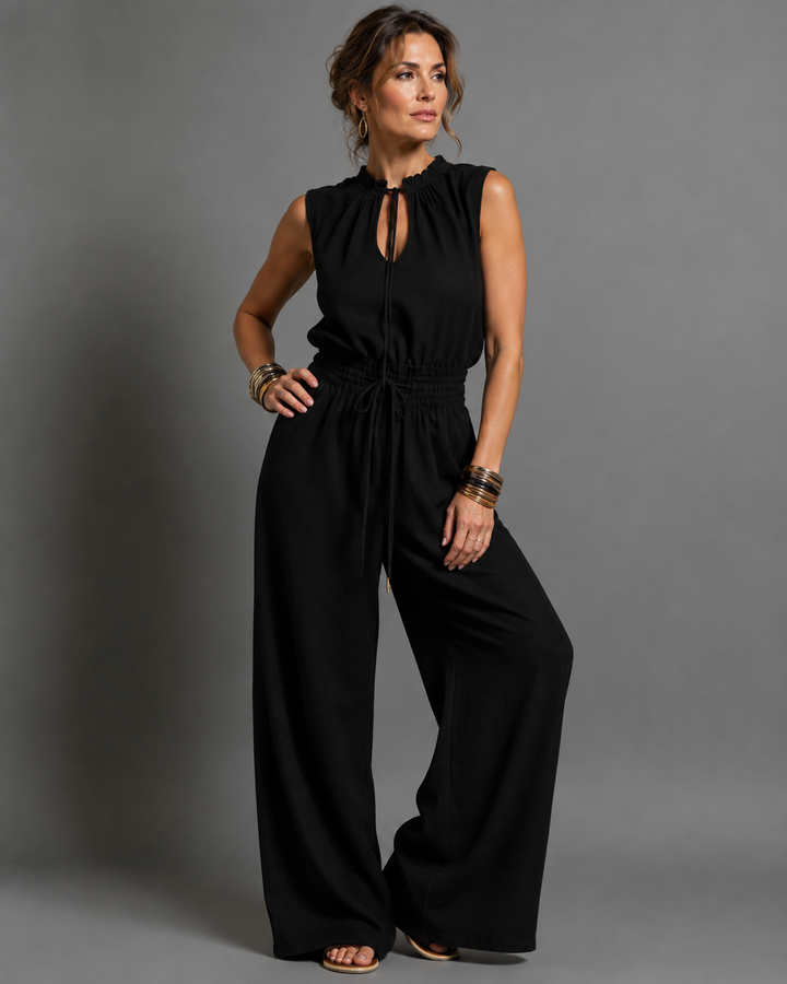 Jette Sleeveless Wide-Leg Jumpsuit