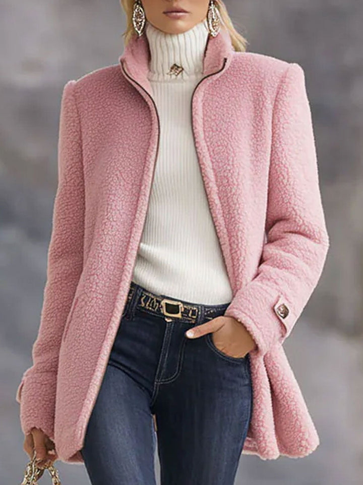 Rosalie | Vintage Pink Zip Fleece Jacket