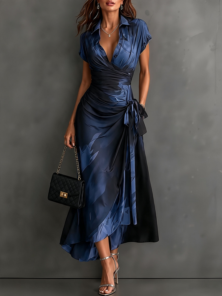 Saffraan | Abstract Print Autumn Dress