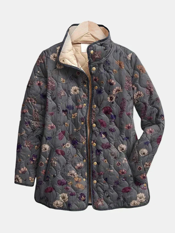 Nathalie Quilted Dried Flowers Jacket