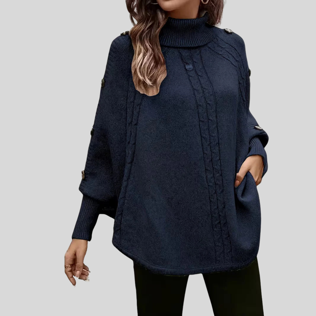 Norelle™ | High-Neck Cable-Knit Jumper
