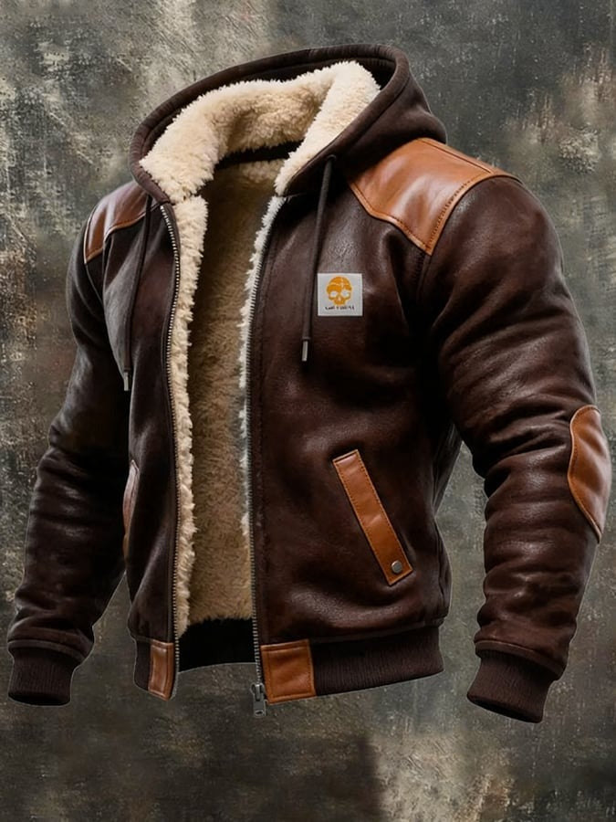 Winter Bomber with Refined Leather Details