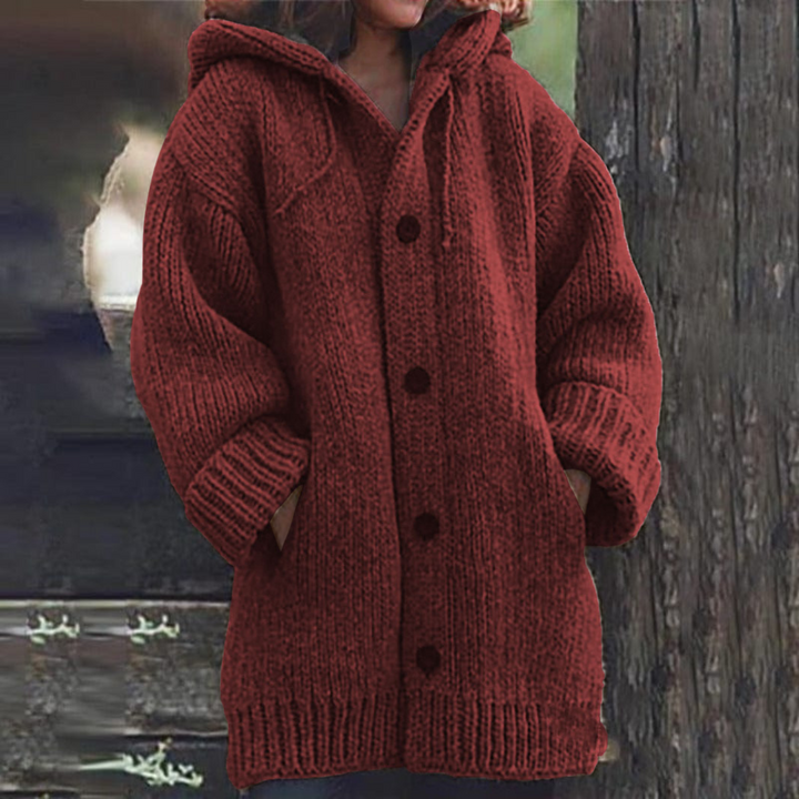 Wies | Soft Knitted Hooded Cardigan