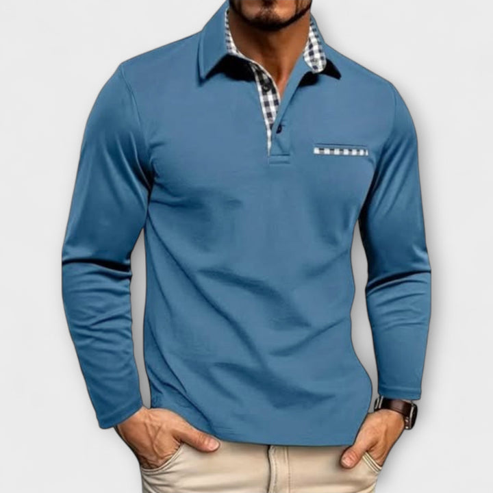 Classic Long-Sleeve Polo Shirt