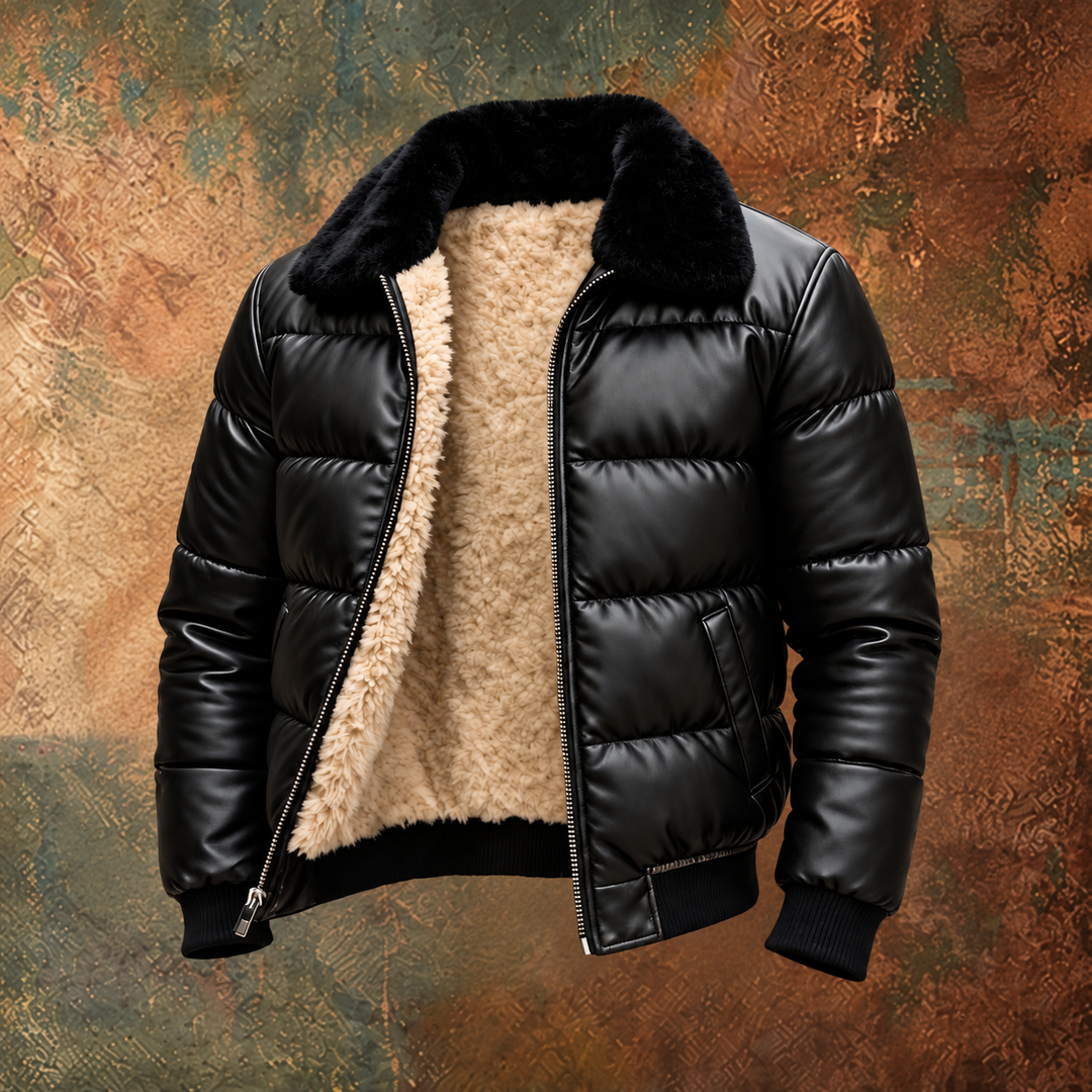 Warm Padded Jacket with a Vintage Look