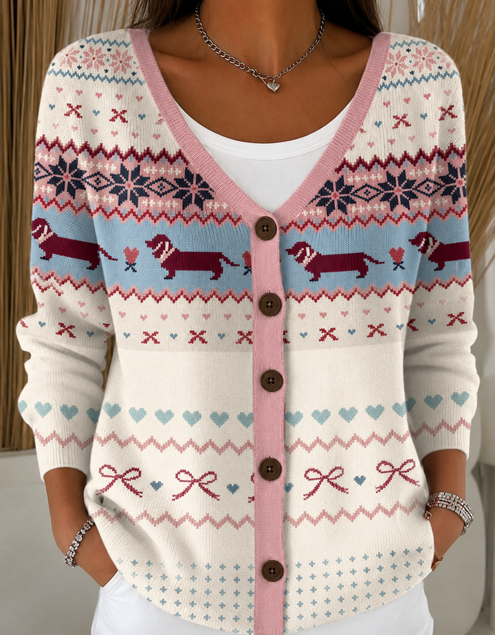 Nelleke | Textured Patchwork Cardigan