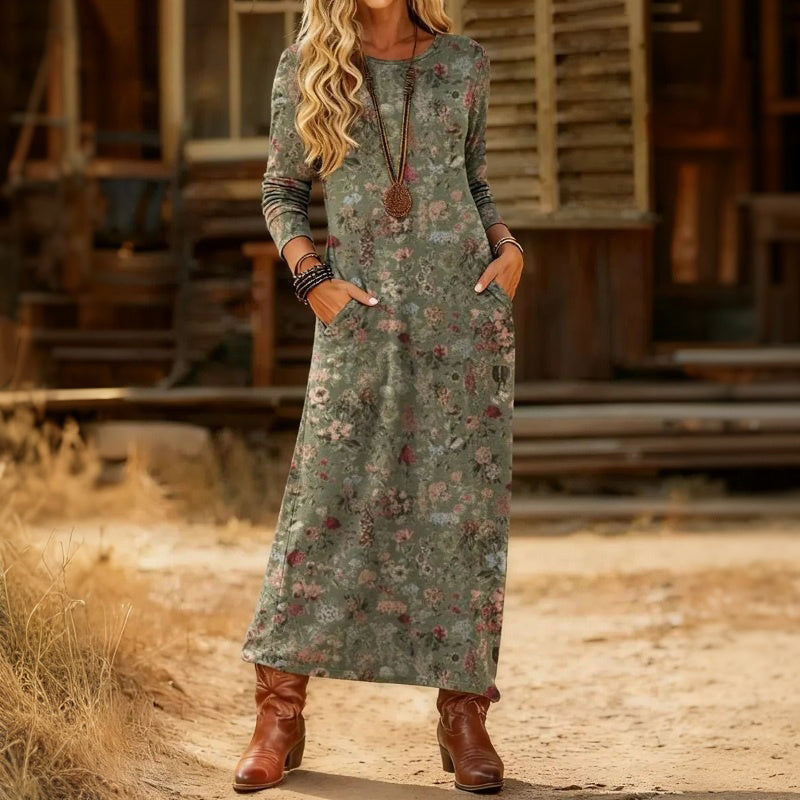 Aleid | Flowing Floral Dress with Pockets
