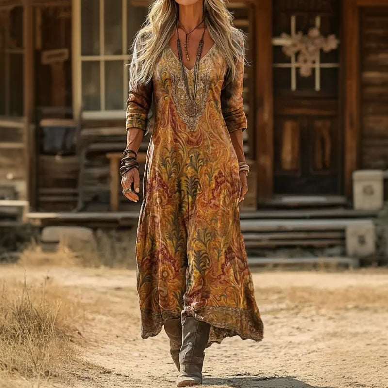 Wilma | Graceful Bohemian Maxi Dress