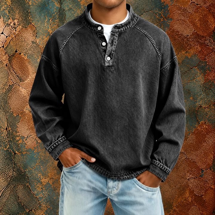 Stanley | Vintage Henley Denim Shirt